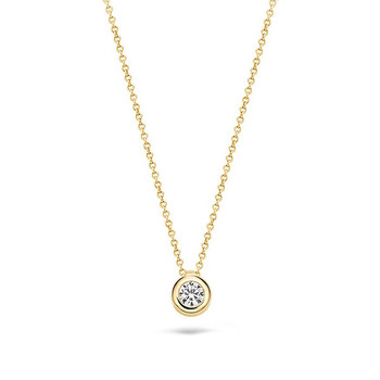 Blush 14ct Yellow Gold Necklace with Zirconia