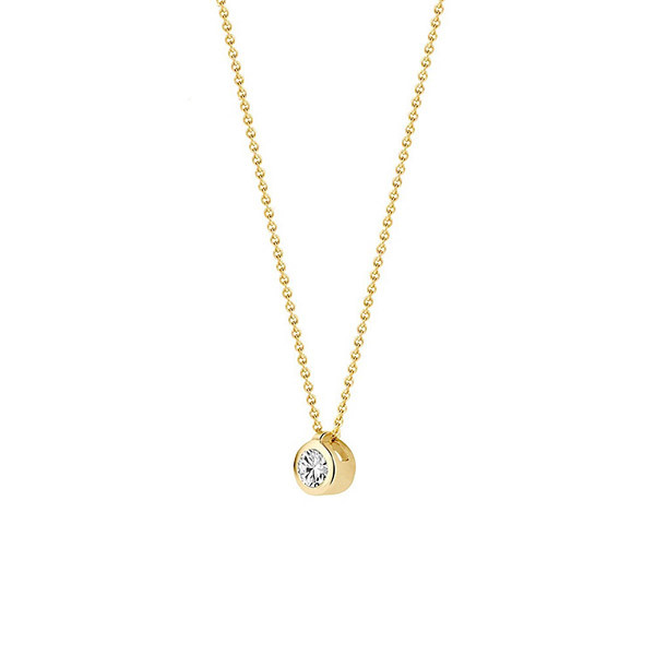 Blush 14ct Yellow Gold Necklace with ZirconiaImage