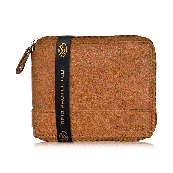 Elliott Vegan Leather Zipper Wallet with RFID ProtectionImage