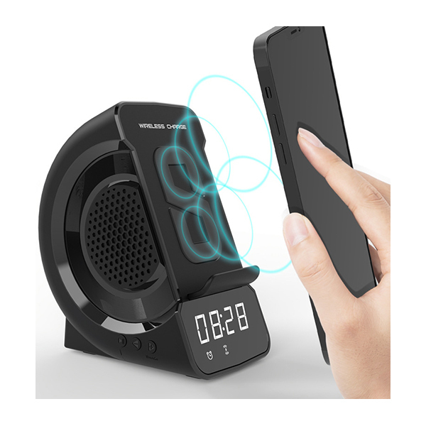 Trends Alarm Radio Speaker with Wireless Charging Phone StandImage
