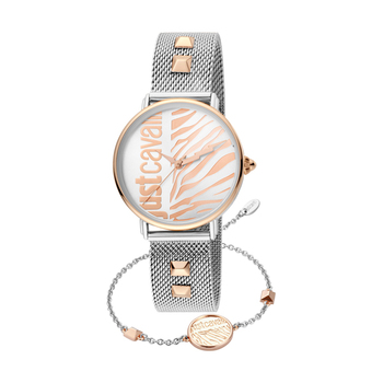 Just Cavalli ZEBRA Two-Tone Ladies Watch + Bracelet