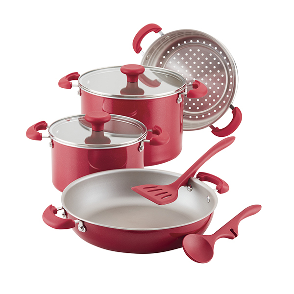 Rachael Ray Create Delicious Stackable Nonstick Cookware Set − 8pcsImage