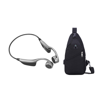 Trends Sports Wireless Earphones (Black) & Sling Bag (Black) Combo