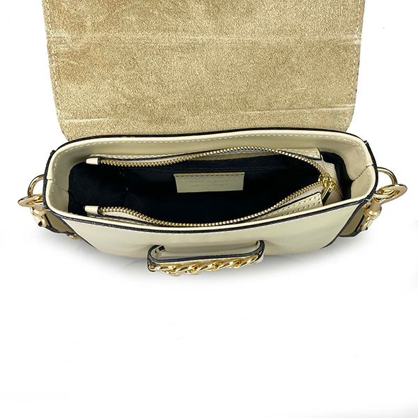 Lattemiele ROXIS Chain Detail Leather Clutch BagImage