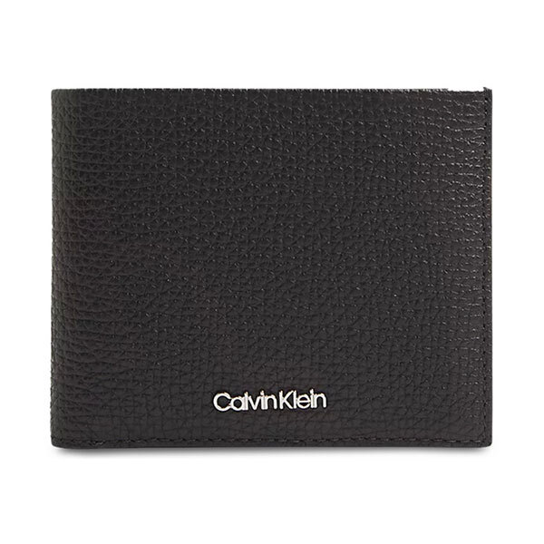 Calvin Klein Logo Lettering Leather Bi-Fold WalletImage