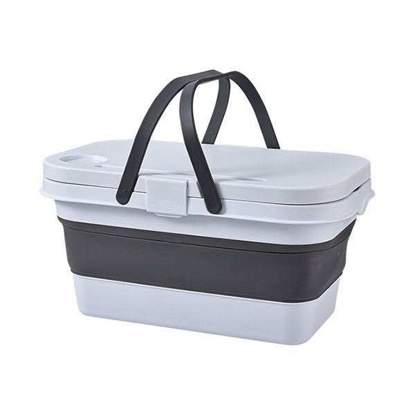 Trends Collapsible Picnic Basket with Handle&Lid TableImage