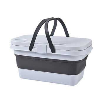 Trends Collapsible Picnic Basket with Handle&Lid Table