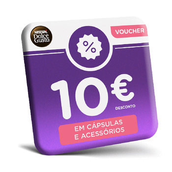 10€ de desconto numa compra de 30€ em www.dolce-gusto.pt
