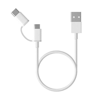 Xiaomi 2–in–1 Micro USB naar Type C-kabel 1m