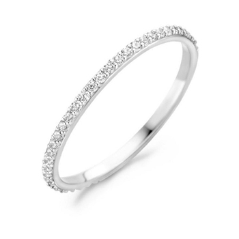 Blush 14ct White Gold Ring with Zirconia