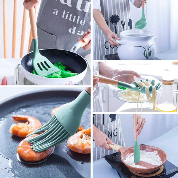 DOPGL Utensili da cucina in silicone − Set da 11Immagine