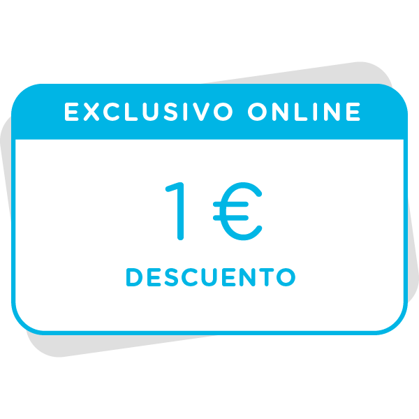 Vale de 1€ de descuento en tu próxima compra en la tienda onlineImagen