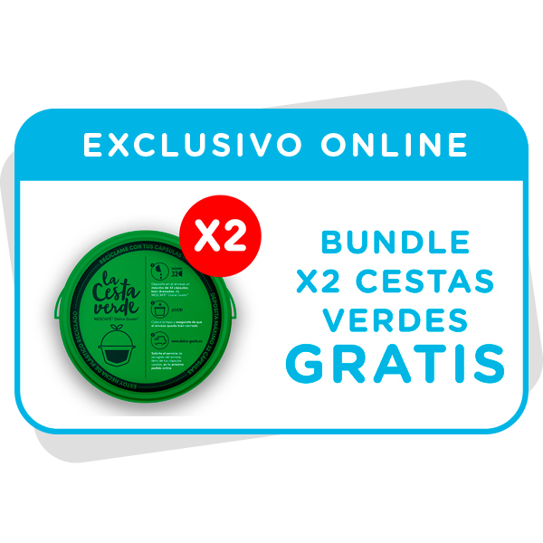 VALE POR UN PACK DE 2 CESTAS VERDES GRATIS EN TU PRÓXIMA COMPRA EN LA TIENDA ONLINEImagen