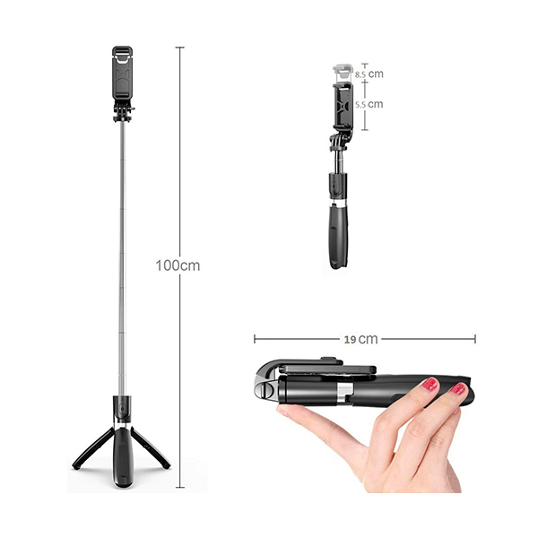 Trends Portable Selfie Stick Tripod for Phones, Go-pro & LSR CamerasImage