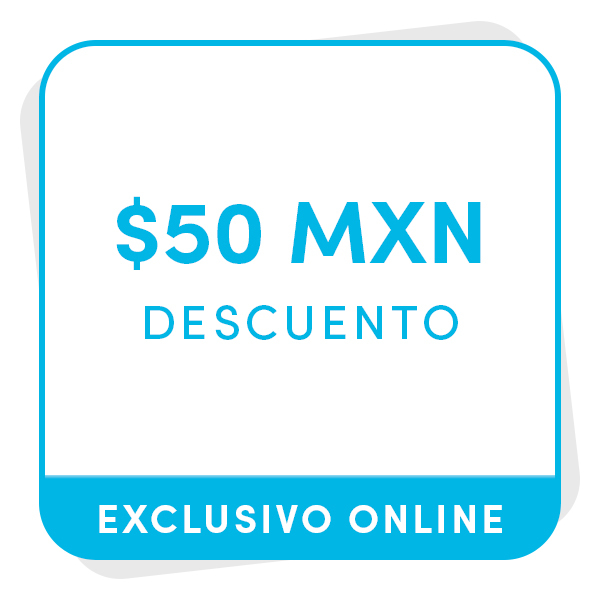 VALE DE $50 DE DESCUENTO EN TU PRÓXIMA COMPRA EN LA TIENDA EN LÍNEAImagen