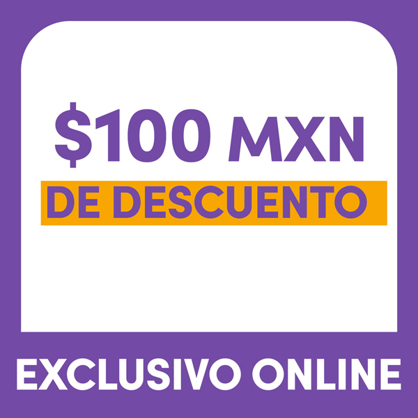 VALE DE $100 MXN DE DESCUENTO EN TU PRÓXIMA COMPRA EN LA TIENDA EN LÍNEAImagen