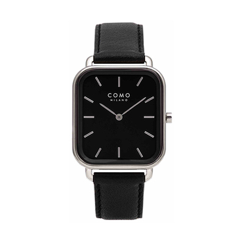 Como Milano Square Ladies Watch with Leather Strap