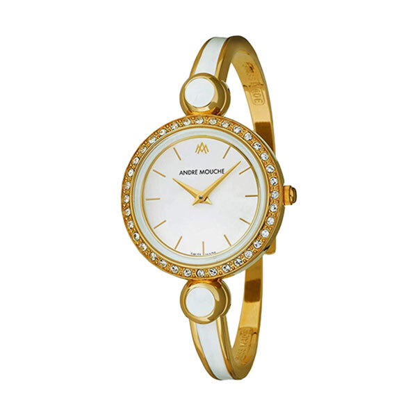 André Mouche ARIA Crystal Gold Plated Ladies WatchImage