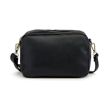 Lattemiele Double-Compartment Leather Crossbody Bag