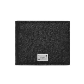 Dolce&Gabbana Logo-Plaque Grained Leather Wallet