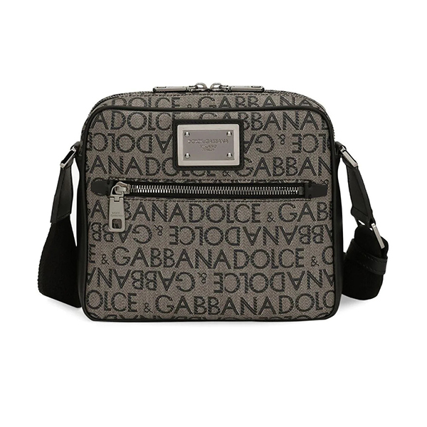 Dolce&Gabbana Logo-print Jacquard Zipped Shoulder BagImage