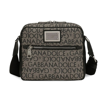 Dolce&Gabbana Logo-print Jacquard Zipped Shoulder Bag