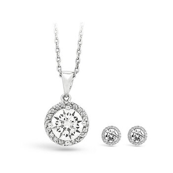 Pica LéLa GRACIAN Sterling Silver Necklace and Earrings Set