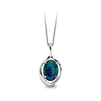 Wellington ROYALTY 925 Sterling Silver Triplet Opal Necklace