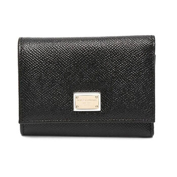 Dolce&Gabbana Logo Plaque Tri-Fold Leathere Wallet | Etihad Guest ...