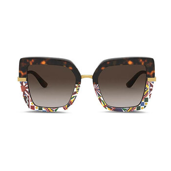 Dolce & Gabbana Printed Square-Frame Sunglasses