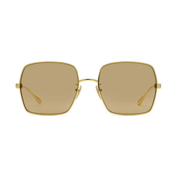 Gucci Square-Frame Metal Sunglasses