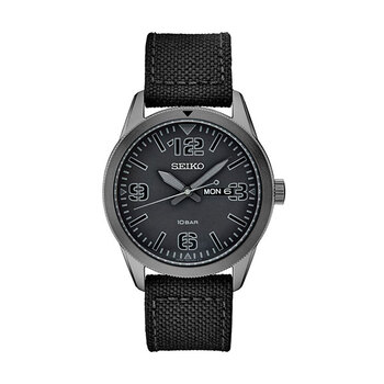 Seiko Essentials Black Dial Strap Gents Watch