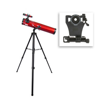 Carson Optical Red Planet Telescope with Smartphone Adapter Bundle