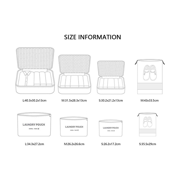 Vicloon Set organizzatore di valigie da viaggioImmagine