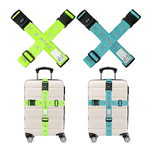 Courroie de valise avec serrure à combinaison (4pcs) − AOKITOImage
