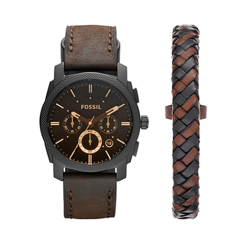 Fossil MACHINE Gents Chronograph & Bracelet Set