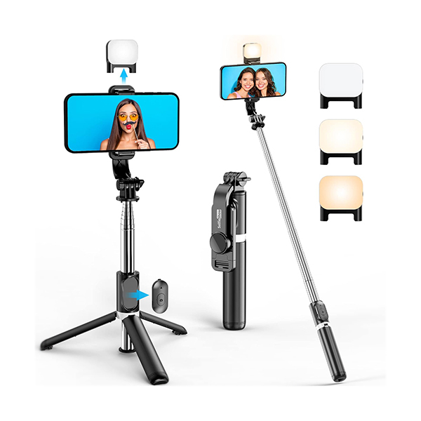 Perche Selfie Trepied avec Lumière – Selfie ShowImage
