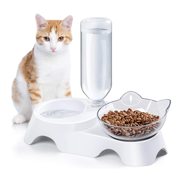 Kutiepaw Elevated Tilted Food and Water Bowl SetImage