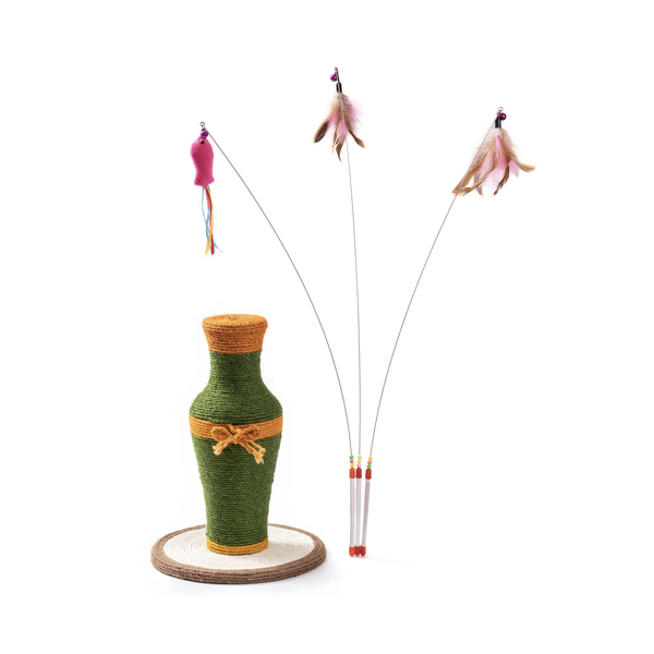 Kutiepaw Vase-Shaped Interactive Scratcher Cat ToyImage