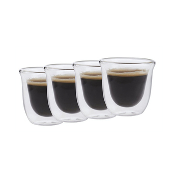 Ensemble de 4 verres à espresso à double paroi − La Cafetière