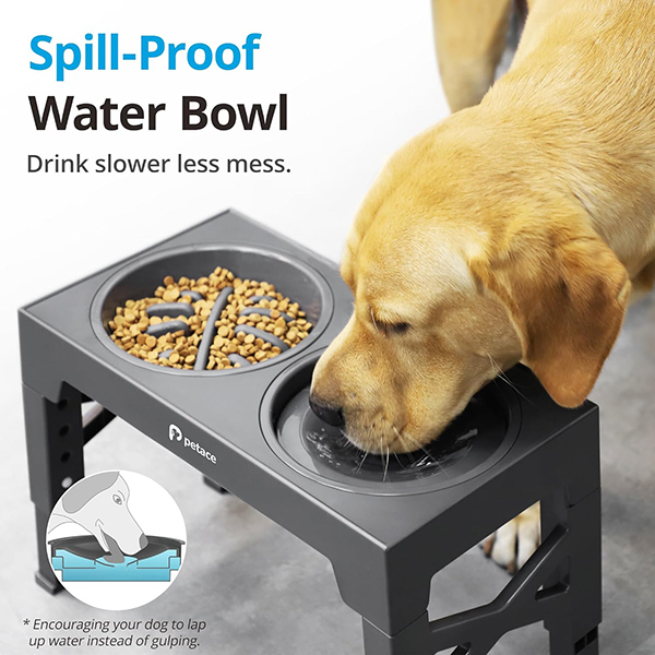 Petace Elevated Dog Bowls Stand with 5 Height-SettingsImage