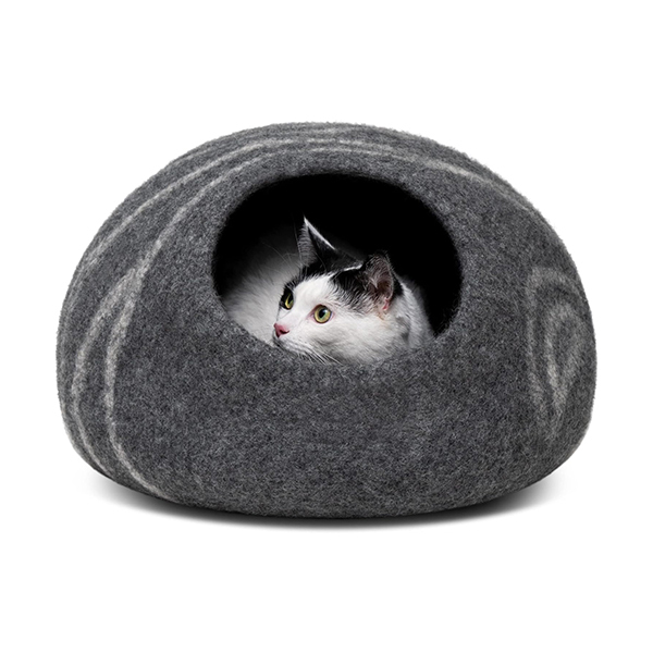 Kutiepaw 100% Merino Wool Handmade Cave Shape Cat Bed Kutiepaw 100% Merino Wool Handmade Cave Shape Cat BedImage