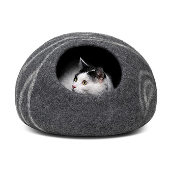 Kutiepaw 100% Merino Wool Handmade Cave Shape Cat Bed