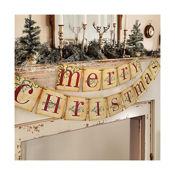 Kutiepaw Vintage Merry Christmas Banner