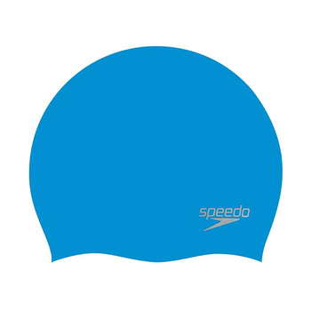 Speedo Plain Moulded Silikon-Badekappe (Blau)