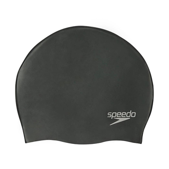 Speedo Plain Moulded Silikon-Badekappe (Schwarz)