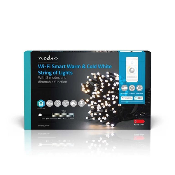 Nedis Smart Wi-Fi Luce Decorativa 100 LED (10m)Immagine