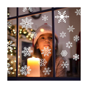 Kutiepaw Christmas Snowflake Window Stickers (set of 48)