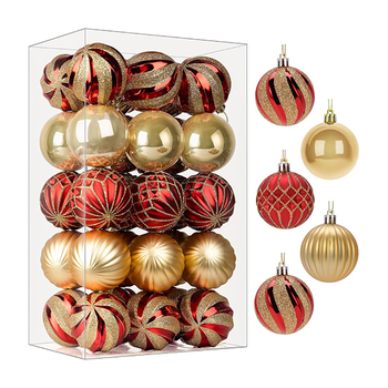 Kutiepaw Red Christmas Tree Balls 2.36