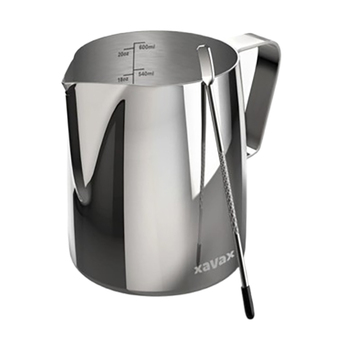 Jarra de leche de 600ml con bolígrafo para latte art de Xavax